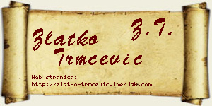 Zlatko Trmčević vizit kartica